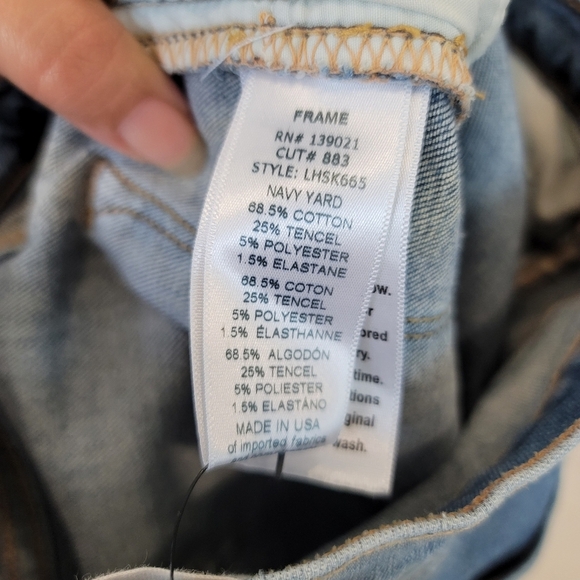 FRAME Le High Distressed Skinny Jeans 24 - Picture 4 of 16